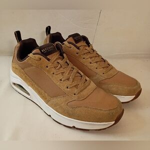 Skechers Uno Stacre 52468 Men's Whiskey Leather/Synthetic Casuals Size 10.5